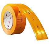 3M 2 Inch (50.8 mm) Width x 12 Feet, High Intensity Warning Retro Reflective Reflector Radium Conspicuity Sticker Tape Sheet For Car, Yellow