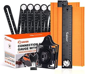 Saker Contour Gauge Profile Tool- Adjustable Lock-Precisely Copy Irregular Shape Duplicator -Irregular Welding Woodworking Tracing - Must Have Tool for DIY Handyman, Construction (Connection Package)