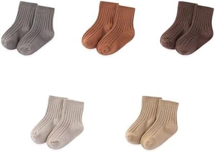 JELYLOVE Unisex Baby Boy Girl Socks 5 Pack Ankle Crew Socks Breathable Socks Newborn Accessories Set 0-5T