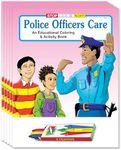 ZoCo - Police & Law Enforcement Kids Educational Coloring Books (25 Bulk Pack, with Crayons) - Police Community Relations & Crime Prevention Handout for Children - Games, Puzzles, Activities for Kids