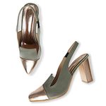 Marc Loire Women's Fashion Pointed Stiletto Heel Pump Shoes for Party and Formal Occasions. (Olive I, Numeric_3)