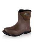 Dirt Boot Neoprene Wellington Muck Field Fishing Boots® Wellies Ladies Mens Ankle Bootie (UK6 EU(40), Brown)