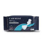 Carmesi Air Feel Night Sanitary Pads | 8 XXXL+ Extra-Long Pads With Wide Back | All-Night Stain Protection | No Leaks | Super-Absorbent Core | Airy, Sweat-Free | Soft & Ultra-Thin | Non-Toxic