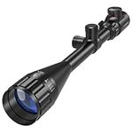 Paike Rifle Scope 6-24x50mm Red and Green Illuminated Optics with Range-Finding Reticle 1 Inch Tube Sight