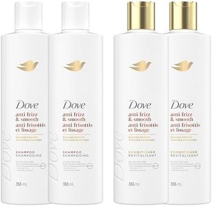 Dove Anti Frizz Smooth Shampoo & Conditioner for Frizz-Prone Hair, with Liquid Bio-Protein care 355 ML (2 Shampoo + 2 Conditioner)