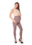 Purpless Maternity Leggings Pregnancy Belly Support Stretchy Long Over Bump Cotton Trousers for Pregnant Women 1050 (14, Cappuccino)