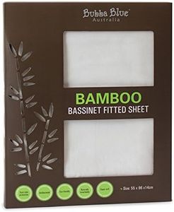 Bubba Blue Baby Infant Super Soft Bamboo Viscose Bassinet Fitted Sheet White Unisex