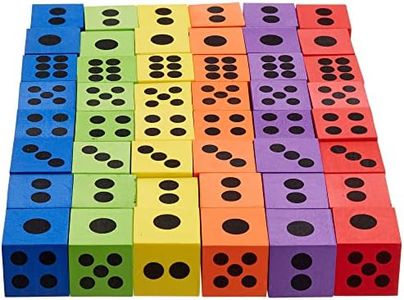 THE TWIDDLERS 48 Large Foam Dice Set, 1.5 Inch - Colorful & Educational - Learning Toys for Kids, Kindergarten, Preschool, Classrooms, Math Games