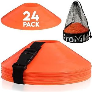 50 Pcs Soccer Cones for Training - with Mesh Bag & Strap - Flexible & Heavy Duty - Best for Football, Basketball & Running Drills - Premium Quality Soccer Training Cones Sports