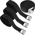 SHOPEE 4 Pcs Lashing Straps, 1" x 16Ft(196") Adjustable Tie Down Ratchet Tie Straps with Buckles, Black Cam Lock Strap Cargo Packing Straps Heavy-Duty for Cargo/Luggage/Kayak/Truck/SUV/Car Roof Rack