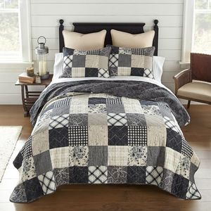 Donna Sharp King 3PC Cotton Quilt Set, Augusta