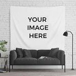 guf Custom Tapestry, Custom Backdrop, Customized Your Own Tapestry, with Photo Text Personalized Wall Blanket, for Room Decor Wedding Family Memorial Gift (80''WX60''200 * 150cm)