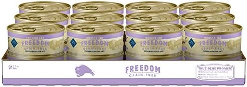 Blue Buffalo Freedom Grain-Free Adult Wet Cat Food, Complete & Balanced Nutrition for Indoor Cats, Made with Natural Ingredients, Chicken Recipe, 5.5-oz. Cans (24 Count)