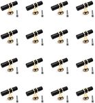 Susenya Bar Cabinet Handle Knob Pull,16-Pack, Cabinet Knobs1.97 Length Single Hole T Knobs for Cabinets with Screws Zinc Alloy Black Gold