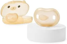 Thyseed Newborn Pacifiers 0-3 3-6 0-6 Months Ultra Light Silicone Baby Pacifier Girl Boy Infant Paci for Breastfed Babies Breastfeeding Pacii One Piece Flat Soothies for Sensitive Skin BPA Free 2 Pack