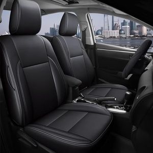AOMSAZTO Car Seat Covers for Toyota Corolla 2014 2015 2016 2017 2018 2019 L, LE,LE Eco Sedan Car Seat Cover Full Set Waterproof, Custom Fit Full Set Faux Leather Black