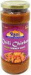 Rani Chili Chicken Curry Vegan Simmer Sauce (Ginger, Garlic, Tomatoes & Spices) 14oz (400g) Glass Jar ~ Easy to Use | Vegan | No Colors | All Natural | Non-GMO | Gluten Free | Indian Origin