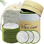 Waxzaa 23 Pack Reusable Cotton Pads 100% Organic Makeup Remover Pads with Bamboo Face Pads Washable Laundry Bag and Storage Eco-Friendly Beauty Essentials for All Skin Types Suitable for Adults & Kids