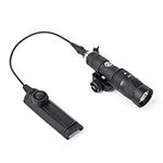 QIRUIMY M300W Strobe Torch with Dual Function Switch,500 Lumens Tactical Strobe Flashlight Scout Light for 20mm Picatinny Rail System (Black)