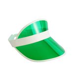 Bramble Neon Sun Visor Hats for Women and Men Unisex Bright Colours - for Sports, Pub Golf, 80s Fancy Dress, Festivals, Stag Do, Hen Party (1, Green)