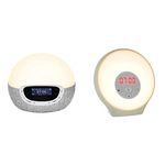 Lumie Bodyclock Shine 300 – Wake-up Light Alarm Clock with Radio, 15 Sounds and Sleep Sunset & Sunrise Alarm - Sunrise Wake-up Alarm, Sunset Sleep Feature, Sounds & Mood Lighting