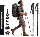 JAMUNESH ENTERPRISE Trekking Poles - Lightweight Collapsible Hiking Poles Anti Shock, Walking Sticks, Adjustable Trekking Pole for Men & Women (Black Trekking Poles Pack of 2)