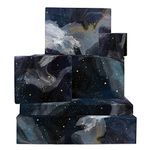 Navy Marble Wrapping Paper - 6 Sheets of Beautiful Gift Wrap - For Birthday Wedding Anniversary Valentine's Day - Scrapbooks Decorating - For Men Women - Recyclable - By Central 23