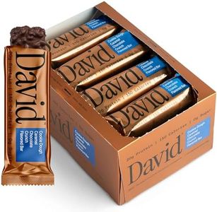 David Bronze High Protein Bars - Cookie Dough Caramel Chocolate Crunch Flavor - 0g of Sugar, Low Carb, Gluten Free - 20g of Protein, 150 Calories - On-The-Go Snack, Pack of 12