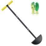 Colwelt Half Moon Edger Lawn Tool, Lawn Edgers with Soft Handle, Manual Lawn Edger for Grass, Borders Sidewalks, Driveways, Gardens, 38-Inch