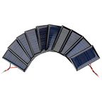 SUNYIMA 10Pcs 5V 30mA Mini Solar Panels for Solar Power Mini Solar Cells DIY Electric Toy Materials Photovoltaic Cells Solar DIY System Kits 2.08"x1.18"(5V 30mA 53mmx30mm)