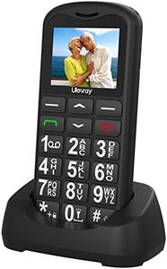 USHINING Unlocked Pay as You Go Mobile Phone for Seniors,GSM 2G Dual SIM Free Basic Backup Cheap Mobile Phones with Dock,Lightweight&Durable