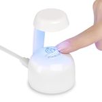 Beetles Mini Nail LED Lamp, Innovative Gel Nail Lamp Manicure UV LED Light for Nail Glue Gel/Gel Polish/Poly Extension Gel, Quicky-Dry Curing Lamp Portable Nail Dryer DIY Nail Art