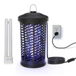 Mosquito Zapper, 10 Ft Cord with Switch Electric Fly and Insect Killer Anti Insect Repeller Effective Range 2100 Sq Ft for Indoor & Outdoor - 1 pack Spare Lamps-18W Tube