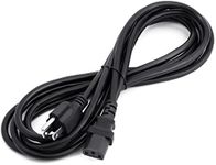 ClearMax Universal Power Cord Extension, 3 Prong for Computer, Desktop Monitor, TV, Apple, Printer, Scanner, Projector, 18AWG, UL Approved, 12 Feet Black