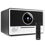 Audizio Lucca WiFi Internet Radio with DAB+, CD Player, USB and Bluetooth, Dual Alarm Clock - Black