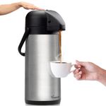 Vondior Thermal Coffee Carafe Jugs 1.9L, Insulated Pump Coffee Pot Stainless Steel, Vacuum Jug Teapot for Hot/Cold Water, Party Chocolate Drinks