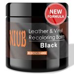 NIUB 8.5Oz Black Leather Recoloring Balm - Leather Color Restorer for Couches, Furniture, Shoes - Scratch Remover & Quick Dry Leather Paint, Professional Leather Repair Kit