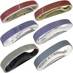 30 Pcs 3/4" x 12" Replacement Knife Sharpener Sanding Belt Kit for Work Sharp Knife & Tool Sharpener Ken Onion Edition (WSKTS-KO), 80/120/240/400/1000/2500 Grits