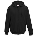 Large Black Classic Plain Zip up Hoodie Unsex and These are Ideal for Mens and Ladies Hooded Sweatshirt