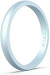Enso Rings Halo Birthstone Silicone Ring | Made in The USA | Comfortable, Breathable, and Safe (Diamond, 4)