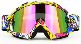 JAMIEWIN Motocross Goggles ATV Dirt Bike Motorcycle UTV MX OTG Offroad Riding Goggles Anti UV Dustproof Anti Fog Racing Skiing Goggles for Men Women Youth Kids