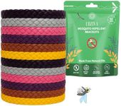 Coziva Mosquito Repellent Bracelet,12 Pack Adjustable Leather Insect Repellent Bracelets Deet-Free Natural Mosquito Bands for Adults & Kids- 300 Hour Protection Bug Repellent Bracelet Travel Essential