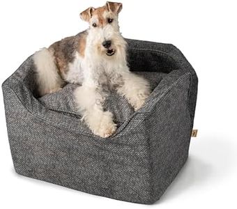 Snoozer Dog Car Seat: Lookout I Dog Booster Car Seat for Pets up to 25lbs, Helps Alleviate Travel Sickness & Fear for Dogs, Removable Washable Cover – Merlin Pewter, Size Medium