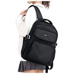 HYC00 School Backpacks for Teenage Girls Lightweight School Bags for Girls Secondary High School Waterproof Backpack for School Casual Daypacks College Backpack Travel Work Rucksack for Women,Black