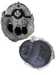 Handcrafted Grey Scottish Thistle Sporran with Black Tassels - Genuine Leather & Traditional Highland Dress Accessory