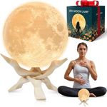 Zen Moon Lamp - Visual Meditation Light for Relaxation and Mindfulness - Guided Breathing Night Light - Spiritual Christmas Gifts for Women - Celestial Astrology Decor for Bedroom (5.5 inch)