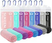 Sukeen Cooling Towel (40"x12"), Ice Towel Sets,Soft Breathable Chilly Towel,Microfiber Towel for Yoga,Sport,Running,Gym,Workout,Camping,Fitness,Workout & More Activities, 8 Pack