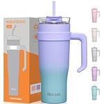 Autsel 40oz Tumbler with Straw and Lid Stainless Steel Vacuum Insulated Cup 1180 ml Car Travel Coffee Mug with Handle for Hot Cold Drink Coffee Cup for On The Go