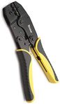 TITAN 11477 Ratcheting Wire Terminal Crimper Tool for Insulated Terminals, Fixed Jaw Crimper