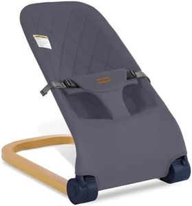 Winchild Baby Bouncer,Portable Baby Bouncer seat for Babies Newborn Bouncer Seat with 3-Point Harness.Ergonomic Design Infants Bouncy seat with Cotton Fabric Wood Grain,Natural Vibrations